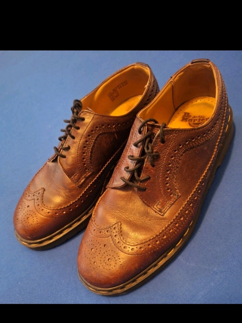 Dr Martens Shoes 3989/59 Brown Wingtips Men’s Sz 10 Air Cushions England Brogue